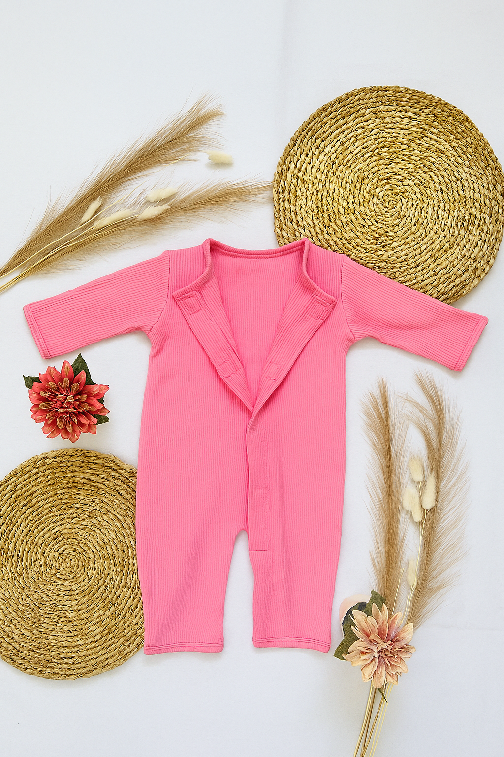 Magnetic Baby Jumpsuit - Pink