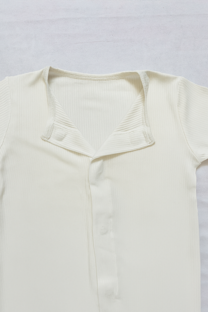 Magnetic Baby Jumpsuit - White