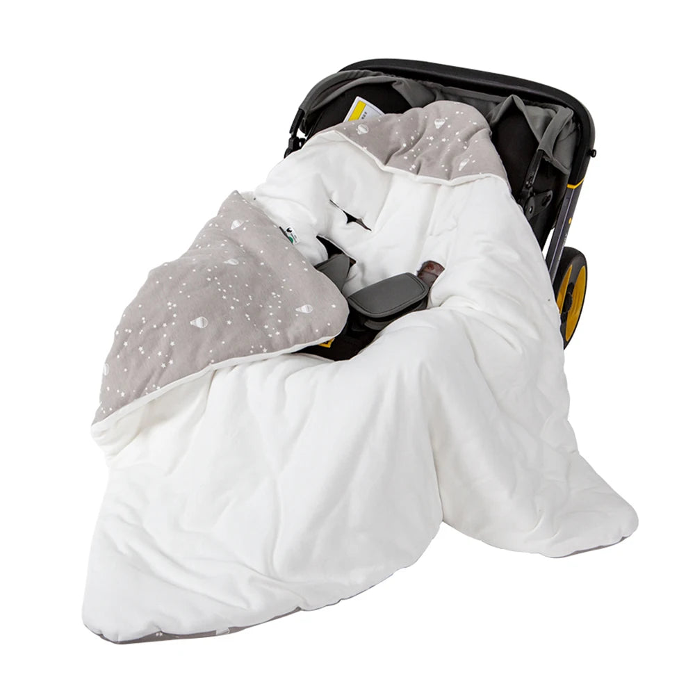 3-in-1 Baby Swaddle Wrap for Stroller & Car Seat | Universal 5-Point Harness Fit