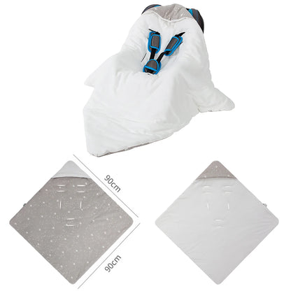 3-in-1 Baby Swaddle Wrap for Stroller & Car Seat | Universal 5-Point Harness Fit