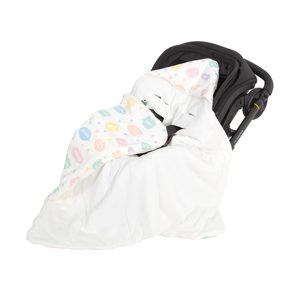 3-in-1 Baby Swaddle Wrap for Stroller & Car Seat | Universal 5-Point Harness Fit