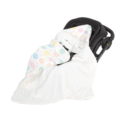 3-in-1 Baby Swaddle Wrap for Stroller & Car Seat | Universal 5-Point Harness Fit