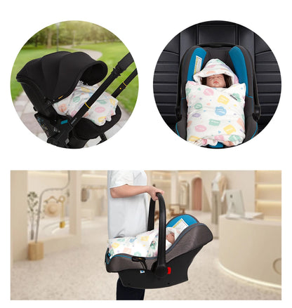 3-in-1 Baby Swaddle Wrap for Stroller & Car Seat | Universal 5-Point Harness Fit