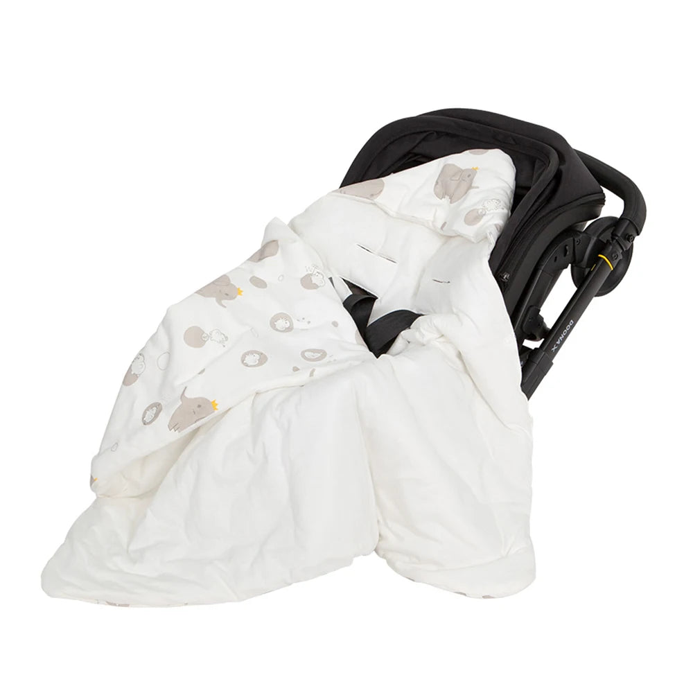 3-in-1 Baby Swaddle Wrap for Stroller & Car Seat | Universal 5-Point Harness Fit