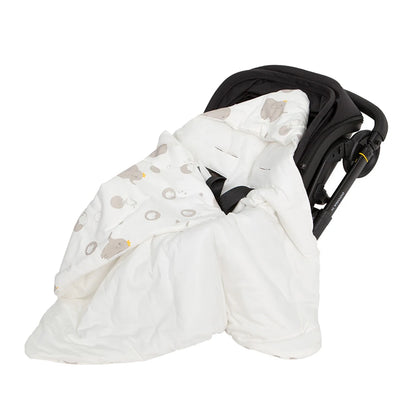 3-in-1 Baby Swaddle Wrap for Stroller & Car Seat | Universal 5-Point Harness Fit