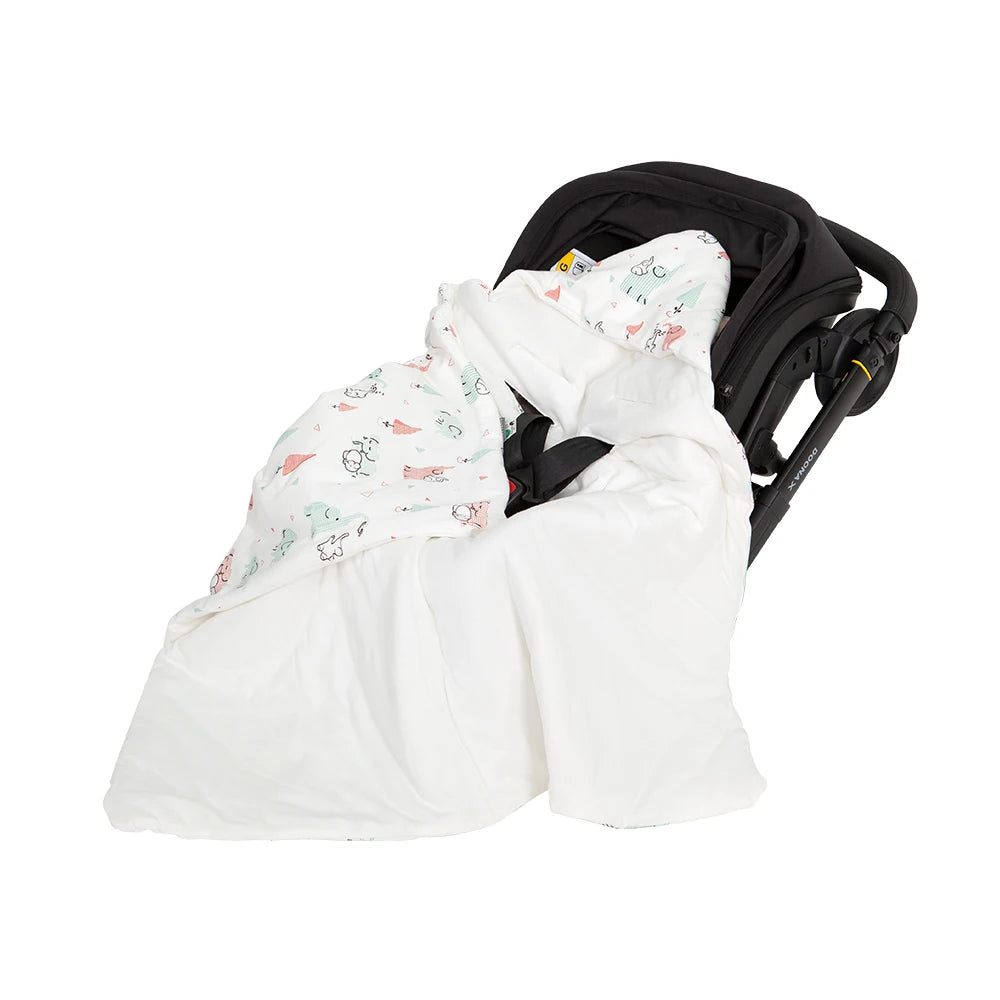 3-in-1 Baby Swaddle Wrap for Stroller & Car Seat | Universal 5-Point Harness Fit