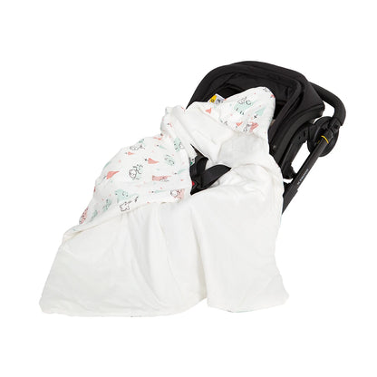 3-in-1 Baby Swaddle Wrap for Stroller & Car Seat | Universal 5-Point Harness Fit