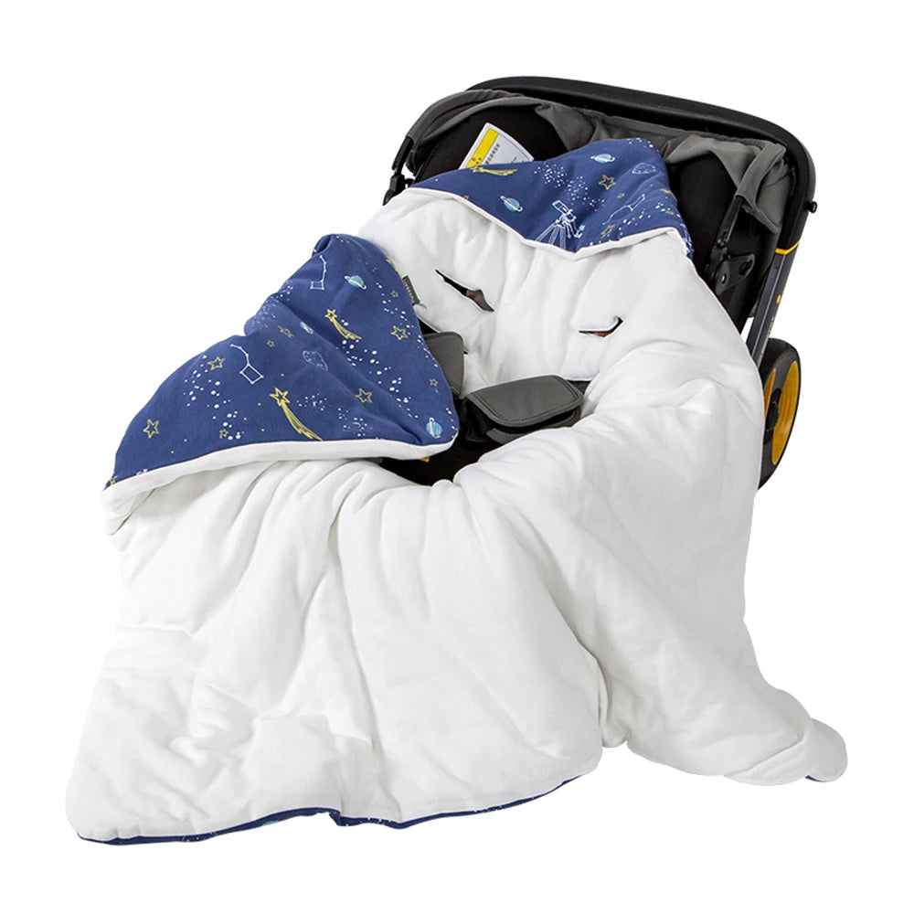 3-in-1 Baby Swaddle Wrap for Stroller & Car Seat | Universal 5-Point Harness Fit