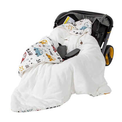 3-in-1 Baby Swaddle Wrap for Stroller & Car Seat | Universal 5-Point Harness Fit